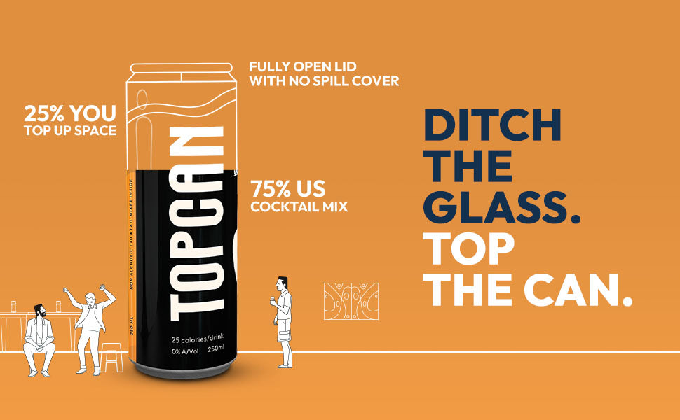 TopCan Gold Rush Mixer ( PACK OF 24) - Turn your can into a glass