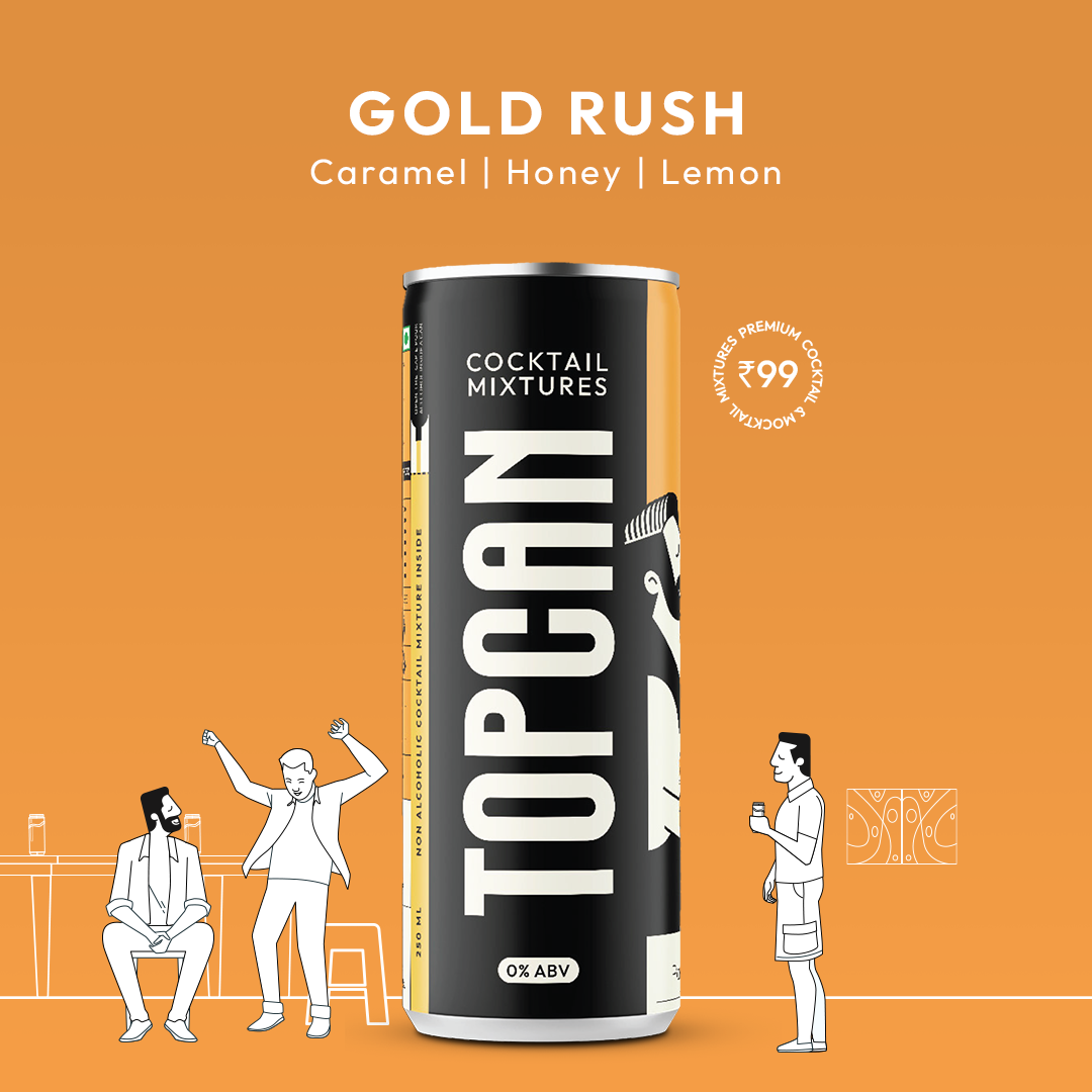 TopCan Gold Rush Mixer ( PACK OF 24) - Turn your can into a glass